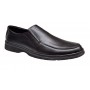 Pantofi barbati casual din piele naturala pe calapod lat Negru GKR1XN